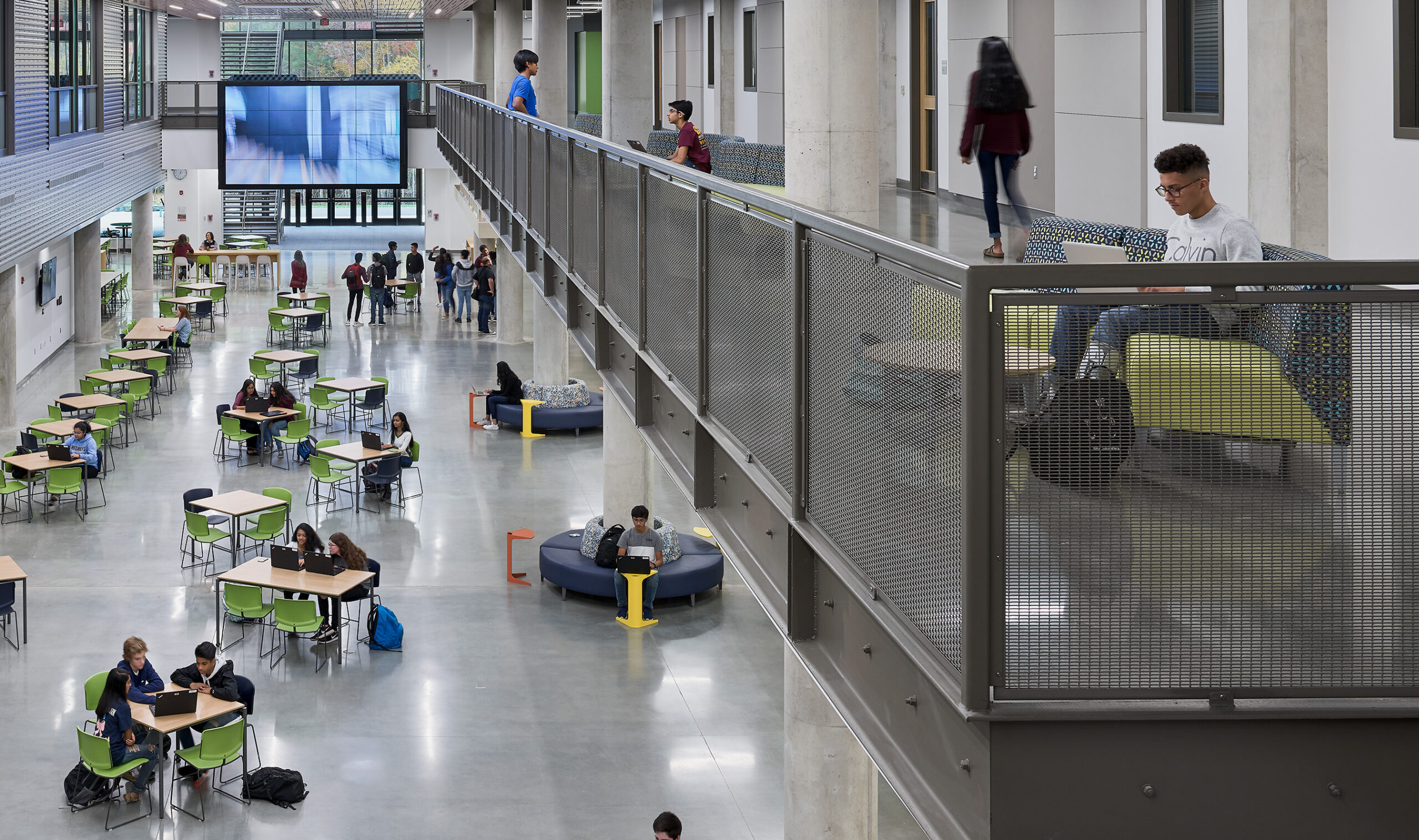 Academies of Loudoun commons area with students